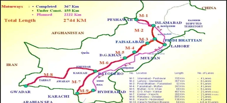 Motorways and Highways in Pakistan,